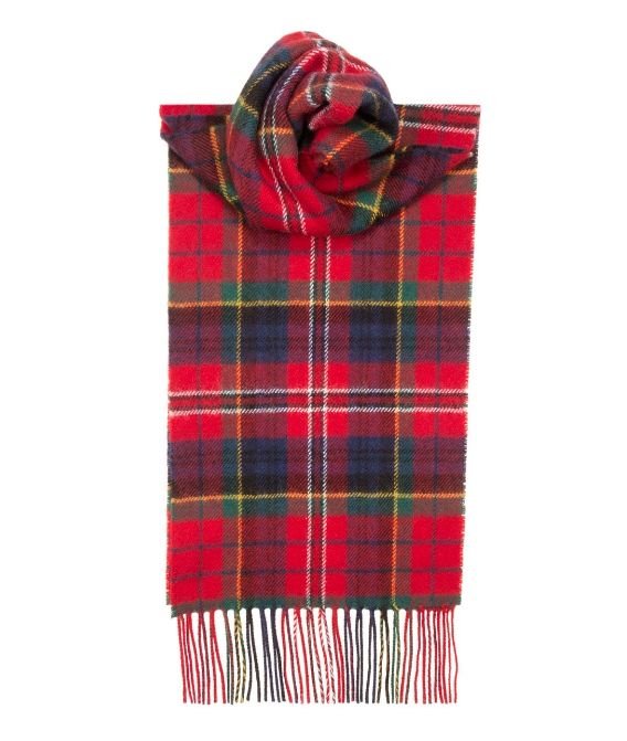 Image 1 of MacPherson Modern Clan Tartan Lambswool Unisex Fringed Scarf