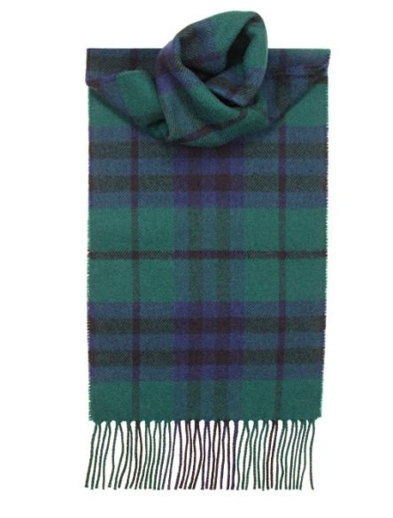 Image 1 of Marshall Modern Clan Tartan Lambswool Unisex Fringed Scarf