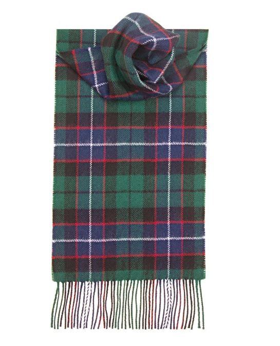 Image 1 of Mitchell Modern Clan Tartan Lambswool Unisex Fringed Scarf