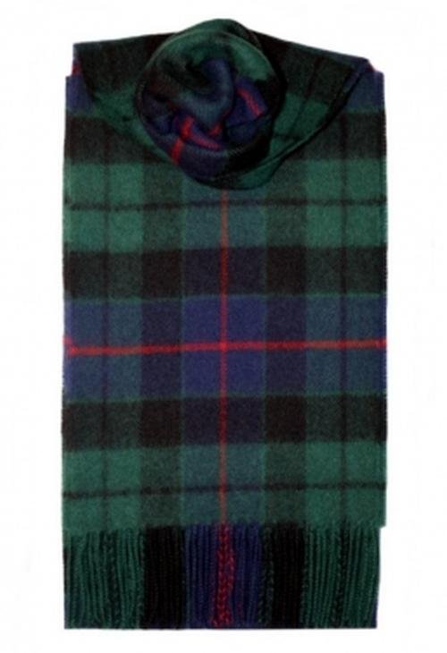 Image 1 of Morrison Green Modern Tartan Lambswool Fringed Scarf