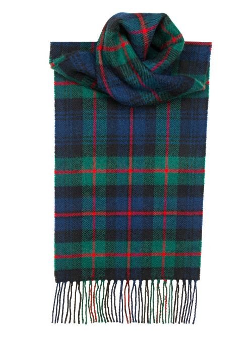 Image 1 of Murray Of Atholl Modern Clan Tartan Lambswool Unisex Fringed Scarf