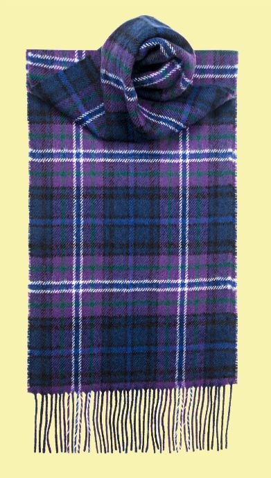 Image 0 of Scotland Forever Modern Tartan Lambswool Unisex Fringed Scarf