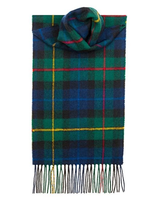 Image 1 of Smith Modern Clan Tartan Lambswool Unisex Fringed Scarf