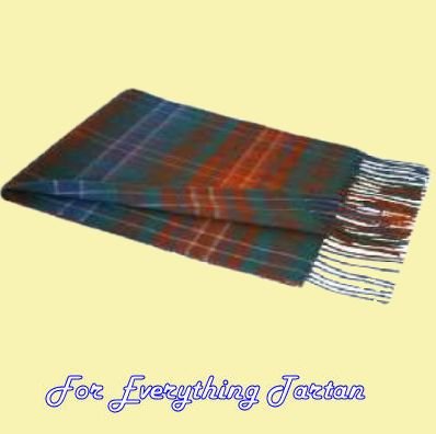 Image 4 of Wilson Ancient Tartan Lambswool Fringed Scarf