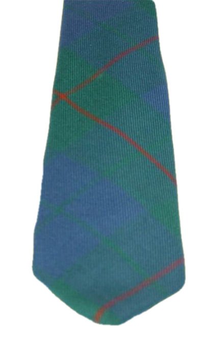 Image 3 of Barclay Hunting Ancient Clan Tartan Lightweight Wool Straight Mens Neck Tie 