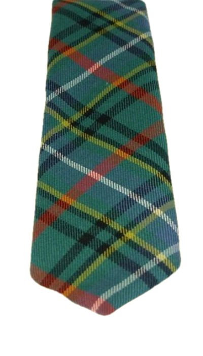 Image 3 of Bisset Ancient Clan Tartan Lightweight Wool Straight Mens Neck Tie