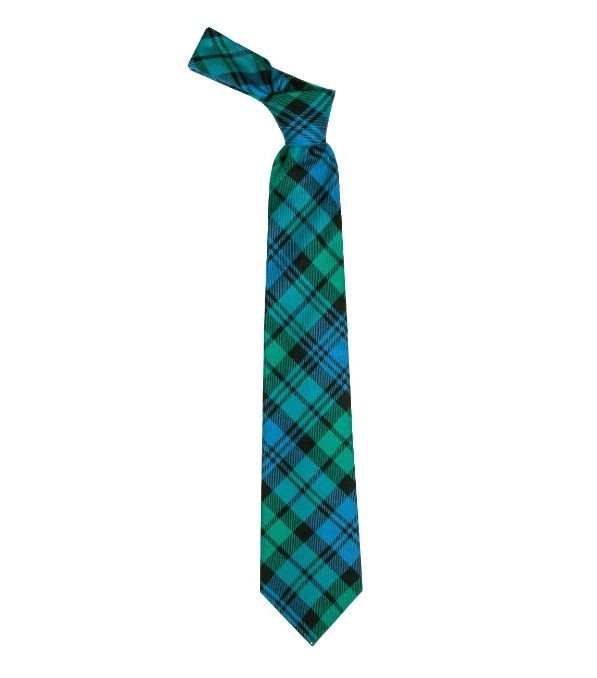 Image 1 of Black Watch Ancient Clan Tartan Lightweight Wool Straight Mens Neck Tie 