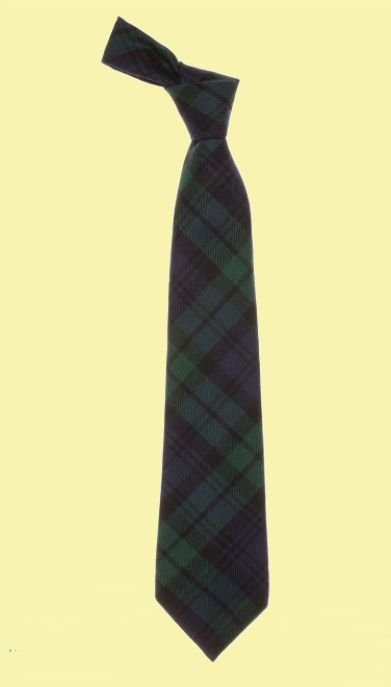 Image 0 of Black Watch Modern Clan Tartan Lightweight Wool Straight Mens Neck Tie