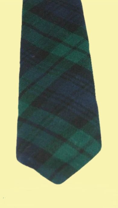 Image 2 of Black Watch Modern Clan Tartan Lightweight Wool Straight Mens Neck Tie