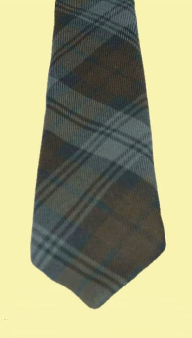 Image 2 of Black Watch Weathered Clan Tartan Lightweight Wool Straight Mens Neck Tie