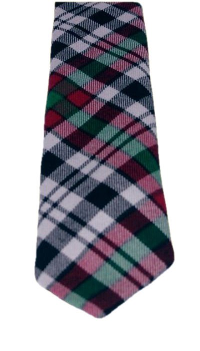 Image 3 of Borthwick Dress Modern Clan Tartan Lightweight Wool Straight Mens Neck Tie