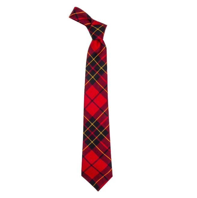 Image 1 of Brodie Red Modern Clan Tartan Lightweight Wool Straight Mens Neck Tie
