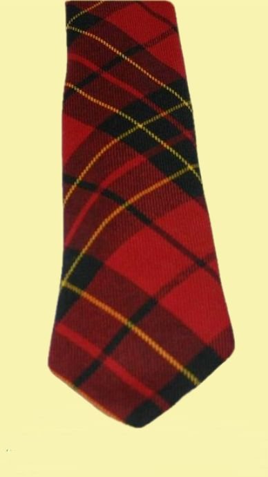 Image 2 of Brodie Red Modern Clan Tartan Lightweight Wool Straight Mens Neck Tie
