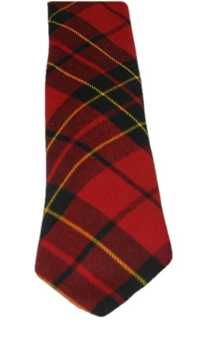 Image 3 of Brodie Red Modern Clan Tartan Lightweight Wool Straight Mens Neck Tie
