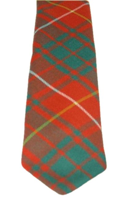 Image 3 of Bruce Ancient Clan Tartan Lightweight Wool Straight Mens Neck Tie