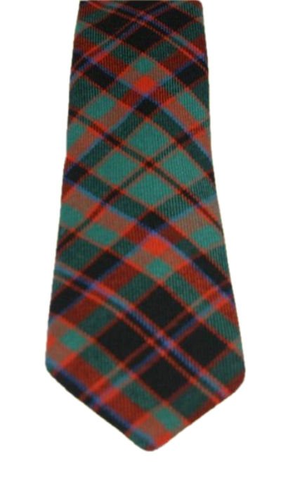 Image 3 of Buchan Ancient Clan Tartan Lightweight Wool Straight Mens Neck Tie