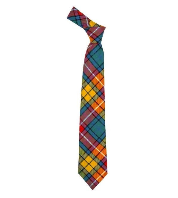 Image 1 of Buchanan Ancient Clan Tartan Lightweight Wool Straight Mens Neck Tie