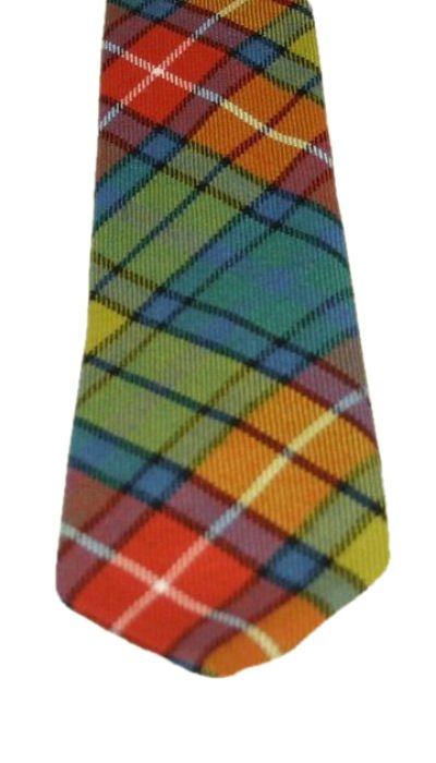 Image 3 of Buchanan Ancient Clan Tartan Lightweight Wool Straight Mens Neck Tie