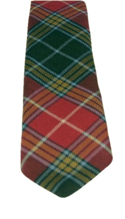 Image 3 of Buchanan Old Weathered Clan Tartan Lightweight Wool Straight Mens Neck Tie