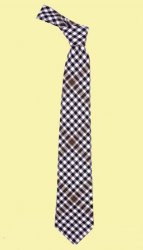 Burns Check Tartan Lightweight Wool Straight Mens Neck Tie