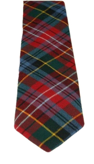 Image 3 of Caledonia Modern Tartan Lightweight Wool Straight Mens Neck Tie