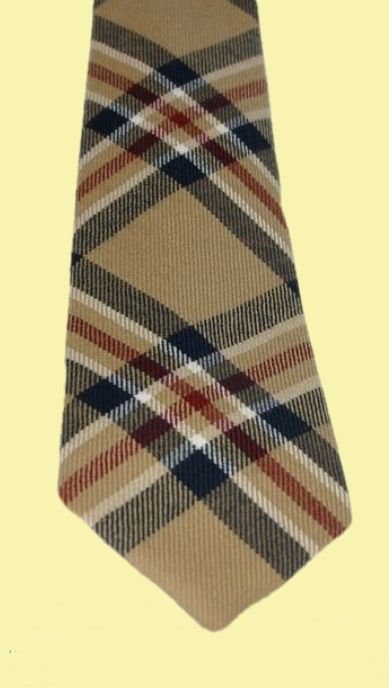 Image 2 of Camel Glen Check Tartan Lightweight Wool Straight Mens Neck Tie