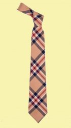 Camel Glen Check Tartan Lightweight Wool Straight Mens Neck Tie