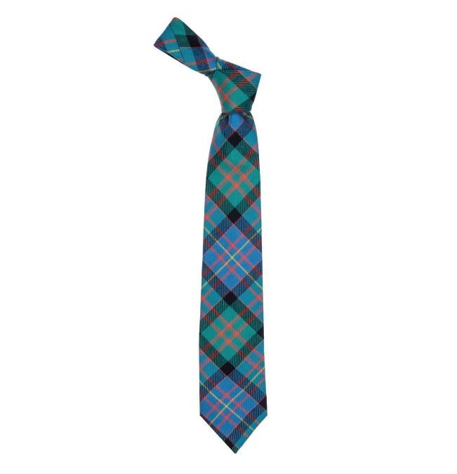 Image 1 of Cameron Of Erracht Ancient Clan Tartan Lightweight Wool Straight Mens Neck Tie