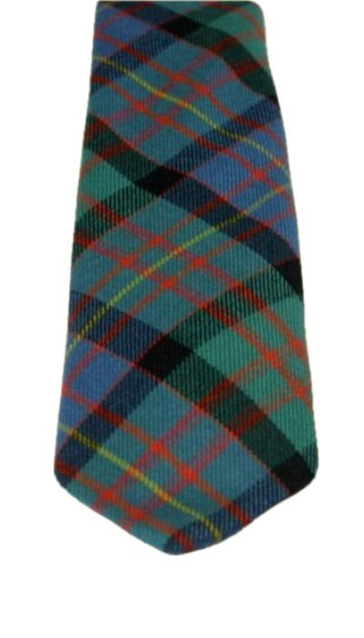 Image 3 of Cameron Of Erracht Ancient Clan Tartan Lightweight Wool Straight Mens Neck Tie