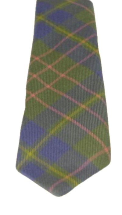 Image 3 of Cameron Hunting Ancient Clan Tartan Lightweight Wool Straight Mens Neck Tie