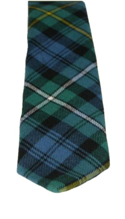 Image 3 of Campbell Of Argyll Ancient Clan Tartan Lightweight Wool Straight Mens Neck Tie