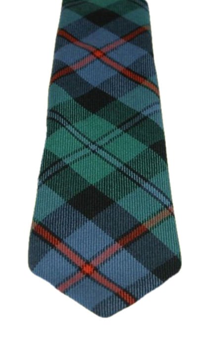 Image 3 of Campbell Of Cawdor Ancient Clan Tartan Lightweight Wool Straight Mens Neck Tie