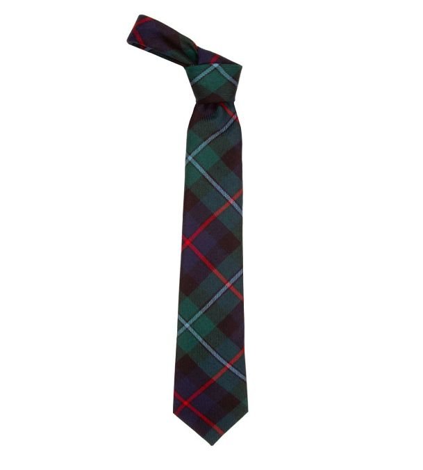 Image 1 of Campbell Of Cawdor Modern Clan Tartan Lightweight Wool Straight Mens Neck Tie