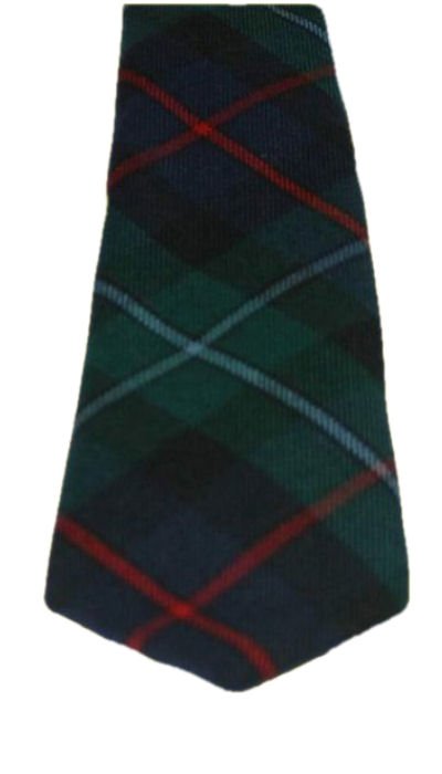 Image 3 of Campbell Of Cawdor Modern Clan Tartan Lightweight Wool Straight Mens Neck Tie