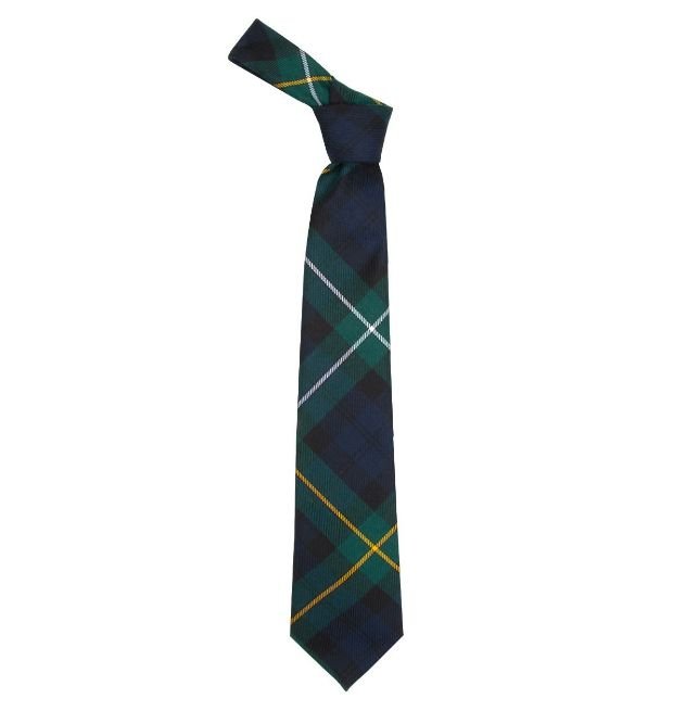 Image 1 of Campbell Of Louden Modern Clan Tartan Lightweight Wool Straight Mens Neck Tie 
