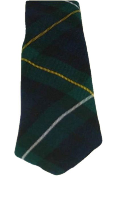 Image 3 of Campbell Of Louden Modern Clan Tartan Lightweight Wool Straight Mens Neck Tie 
