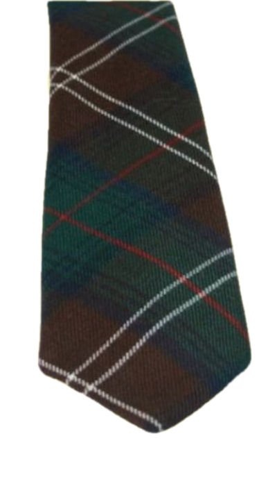 Image 3 of Chisholm Hunting Modern Clan Tartan Lightweight Wool Straight Mens Neck Tie