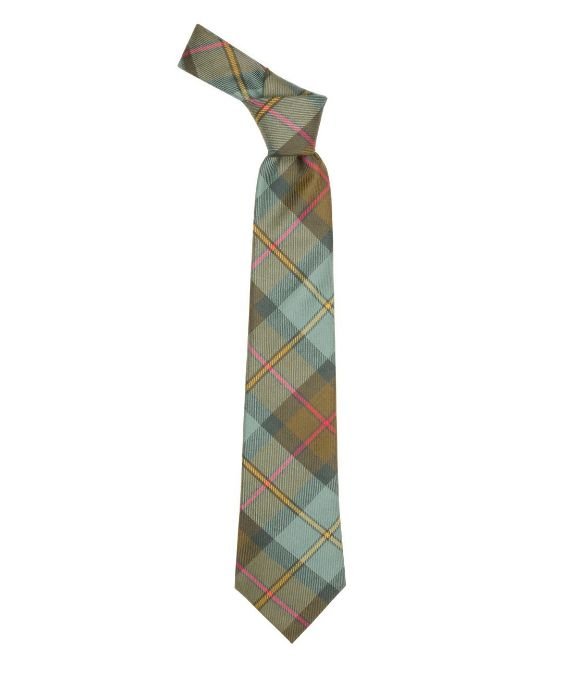 Image 1 of MacLeod Of Harris Weathered Clan Tartan Lightweight Wool Straight Mens Neck Tie