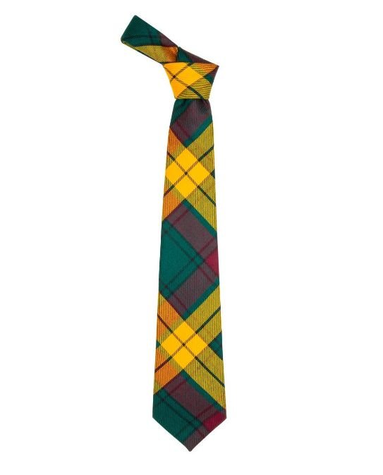 Image 1 of MacMillan Old Modern Clan Tartan Lightweight Wool Straight Mens Neck Tie