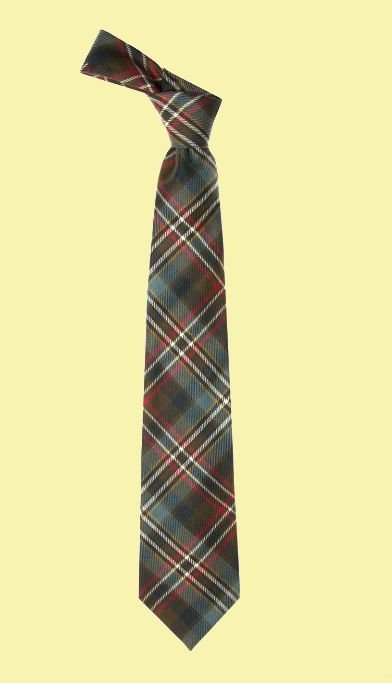 Image 0 of Scott Green Weathered Tartan Lightweight Wool Straight Mens Neck Tie