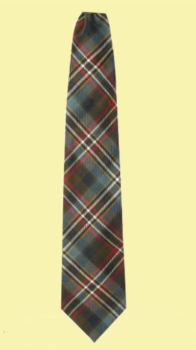 Image 2 of Scott Green Weathered Tartan Lightweight Wool Straight Mens Neck Tie