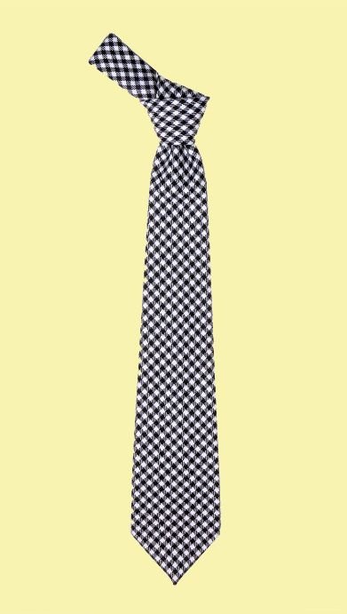 Image 0 of Shepherd Black White Check Tartan Lightweight Wool Straight Mens Neck Tie 