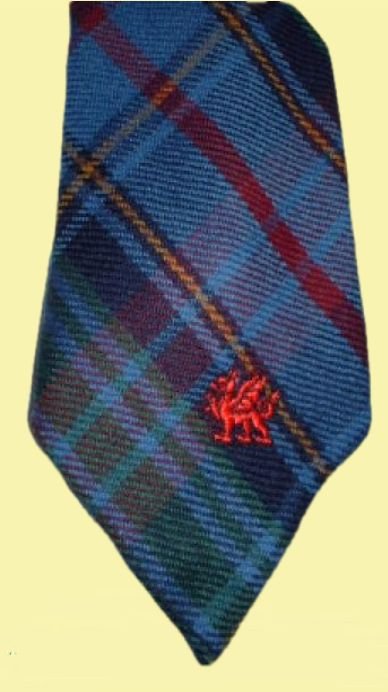 Image 0 of County Of Powys Welsh Tartan Worsted Wool Straight Mens Neck Tie