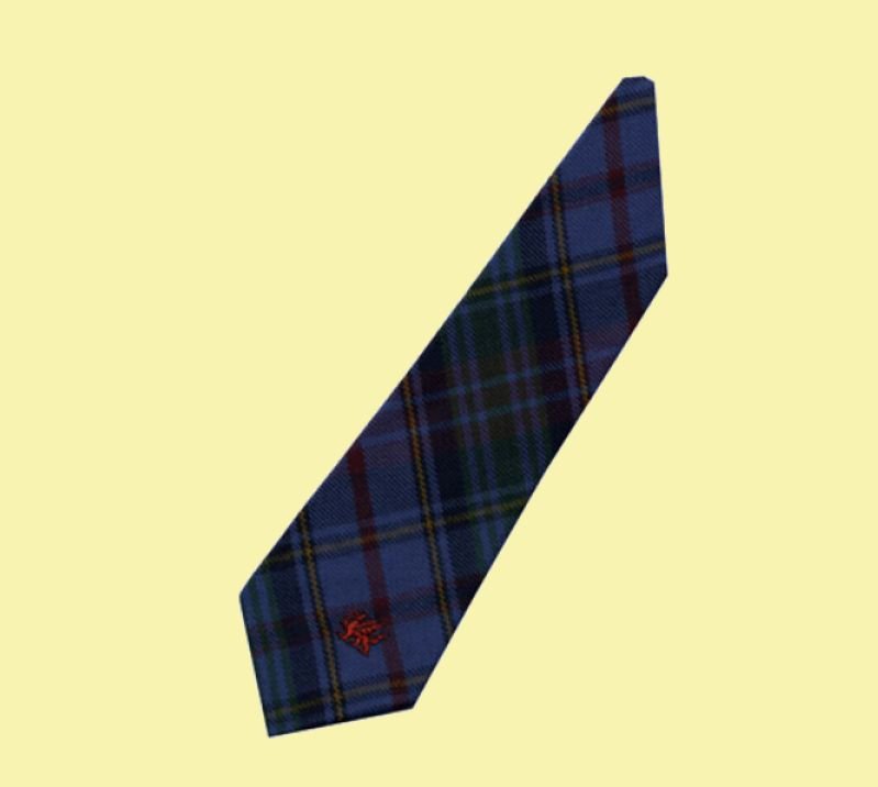 Image 2 of County Of Powys Welsh Tartan Worsted Wool Straight Mens Neck Tie