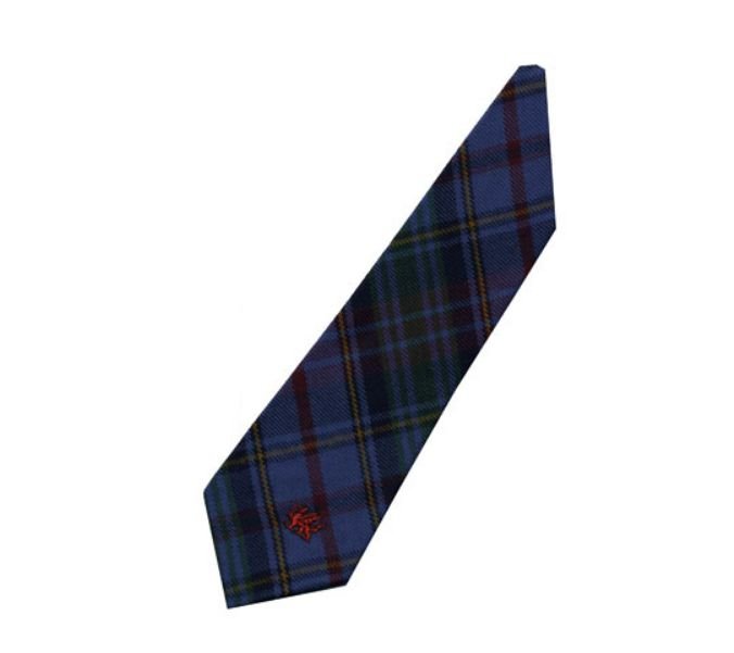 Image 3 of County Of Powys Welsh Tartan Worsted Wool Straight Mens Neck Tie