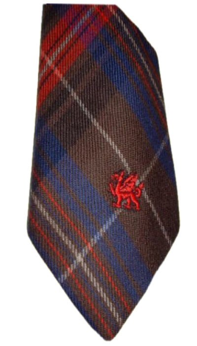 Image 1 of Griffiths Welsh Tartan Worsted Wool Straight Mens Neck Tie