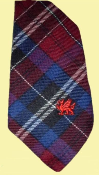 Image 0 of Gwyn Wynne Welsh Tartan Worsted Wool Straight Mens Neck Tie