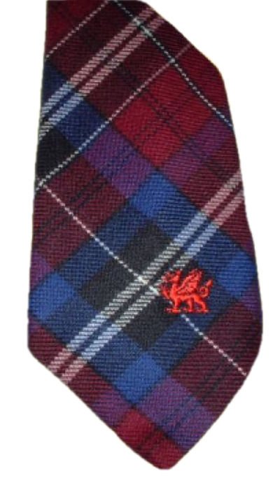 Image 1 of Gwyn Wynne Welsh Tartan Worsted Wool Straight Mens Neck Tie