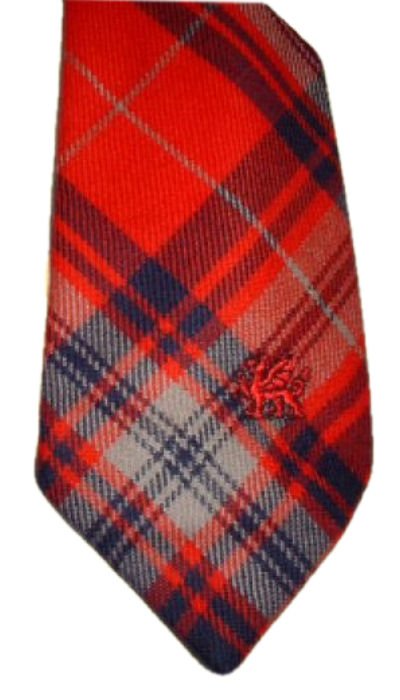 Image 1 of Harris Parry Welsh Tartan Worsted Wool Straight Mens Neck Tie