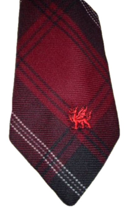Image 1 of Llewellyn Welsh Tartan Worsted Wool Straight Mens Neck Tie